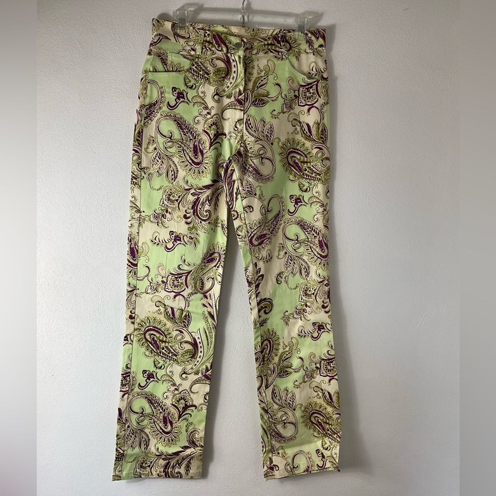 Jade by Melody Tam Floral Embellished Pants Sz 6